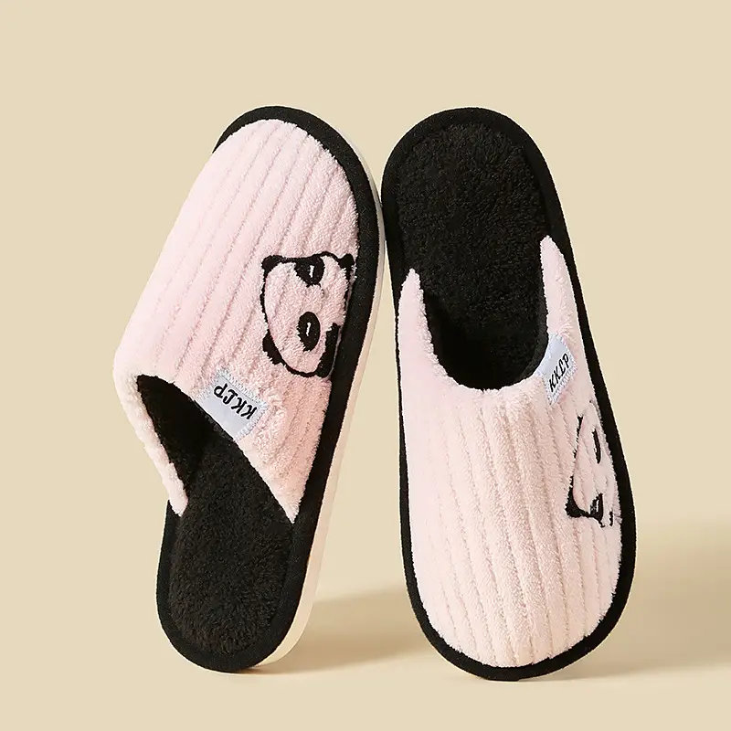 New Cotton Slippers for Men, Winter Indoor Home Slippers, Plush, Warm, Anti-Odor, Silent Cotton Slippers for Women, Wholesale from Manufacturer