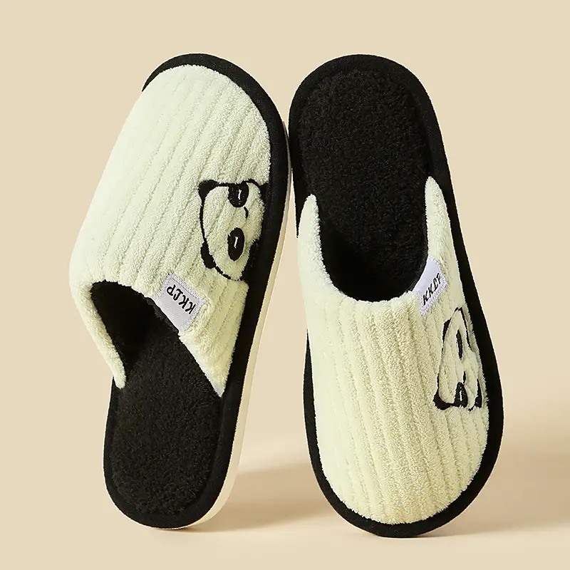 New Cotton Slippers for Men, Winter Indoor Home Slippers, Plush, Warm, Anti-Odor, Silent Cotton Slippers for Women, Wholesale from Manufacturer