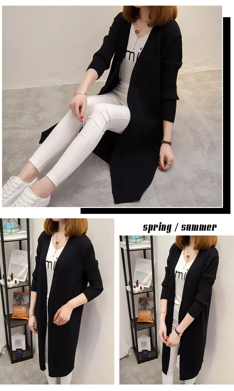 Women's Black Crossbody Jacket Mid-Length Korean Style — feature 7