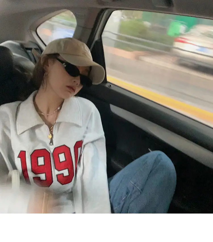 Women Cotton Polo Sweater Loose Autumn Winter Casual Top — feature 18