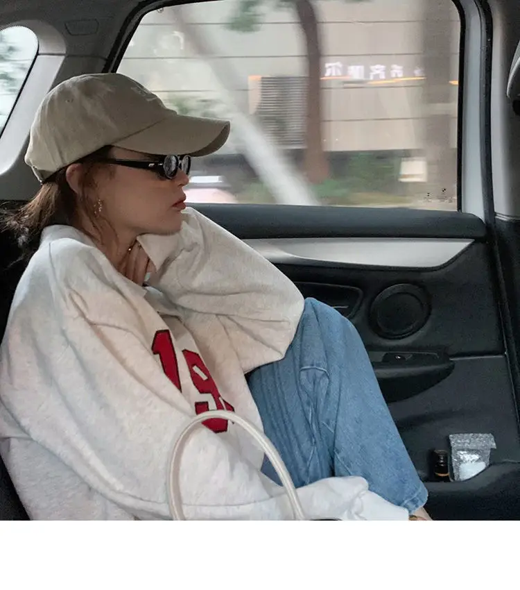 Women Cotton Polo Sweater Loose Autumn Winter Casual Top — feature 19