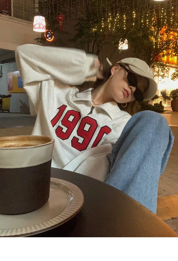 Women Cotton Polo Sweater Loose Autumn Winter Casual Top — feature 20