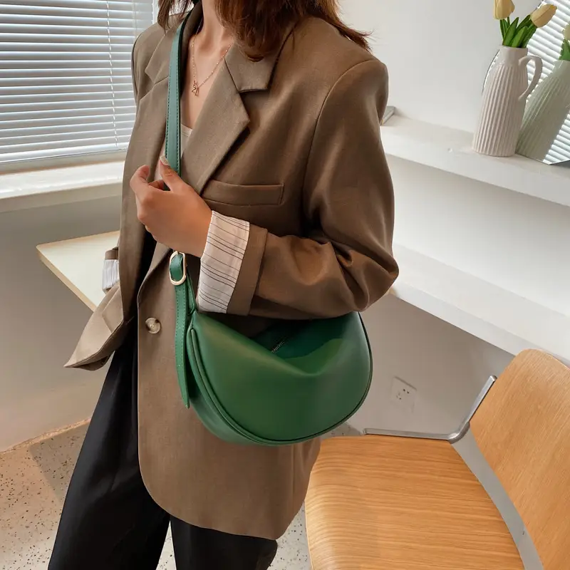 Vintage Green Shoulder Bag for Women Large Capacity 2021 - Image 9