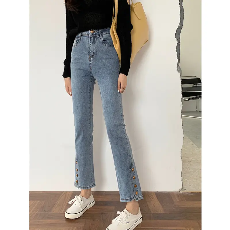 Women Retro Slim Jeans High Waist Spring Autumn - Image 6