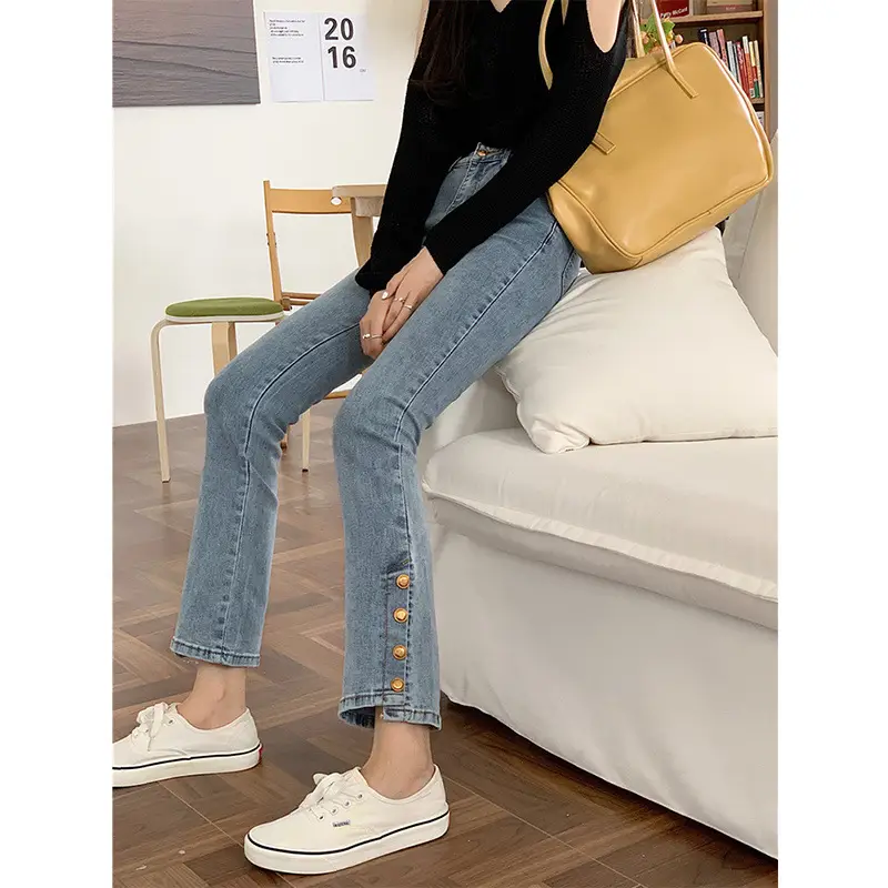 Women Retro Slim Jeans High Waist Spring Autumn - Image 7