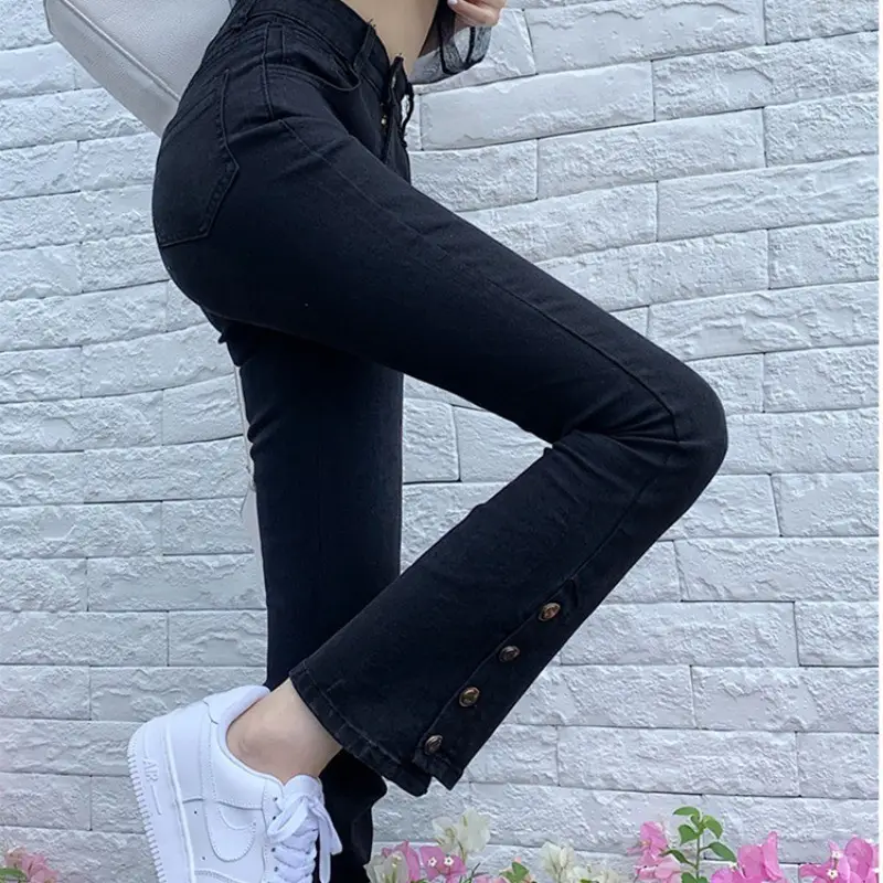 Women Retro Slim Jeans High Waist Spring Autumn - Image 3