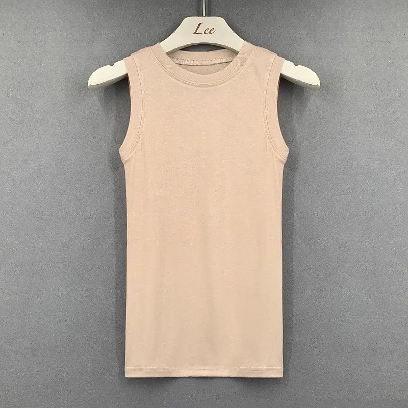 Women's Sleeveless Vest Beige Large