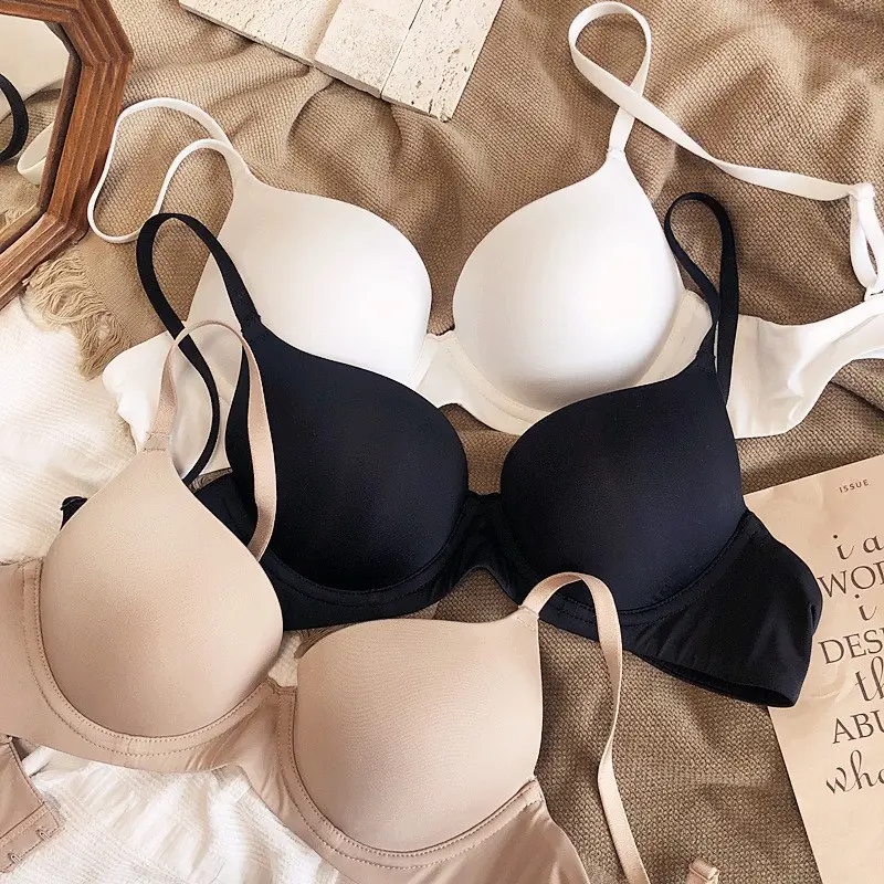 Gap large cup seamless bra large chest small EF cup underwear all-inclusive accessory breast bra soft steel ring breathable