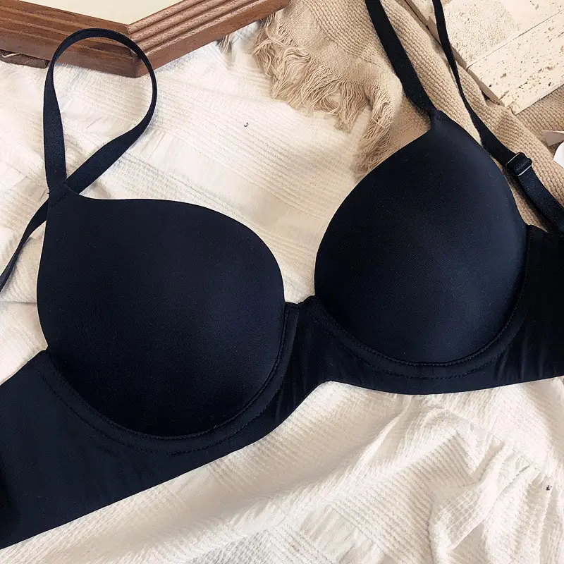 Gap large cup seamless bra large chest small EF cup underwear all-inclusive accessory breast bra soft steel ring breathable
