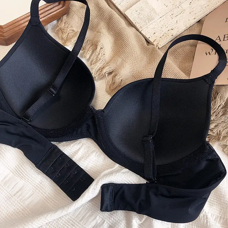 Gap large cup seamless bra large chest small EF cup underwear all-inclusive accessory breast bra soft steel ring breathable