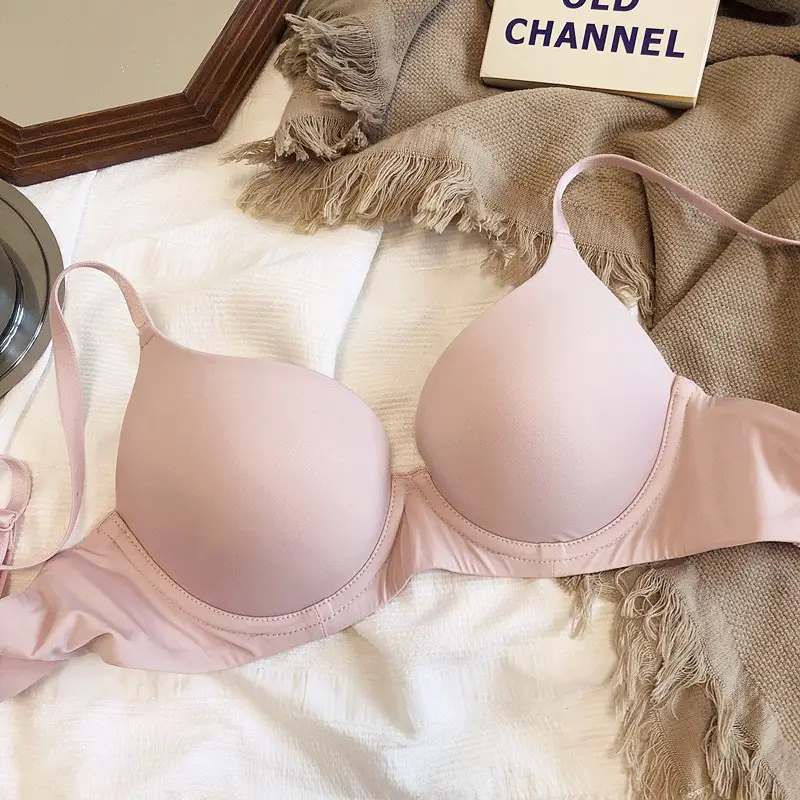 Gap large cup seamless bra large chest small EF cup underwear all-inclusive accessory breast bra soft steel ring breathable