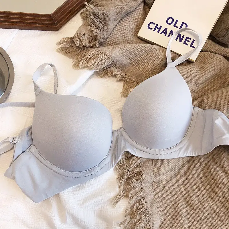 Gap large cup seamless bra large chest small EF cup underwear all-inclusive accessory breast bra soft steel ring breathable
