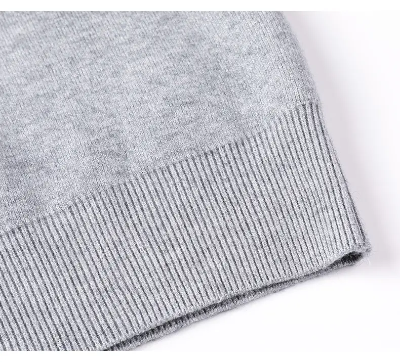 Men Grey Half-Turtleneck Knit Sweatshirt — feature 50
