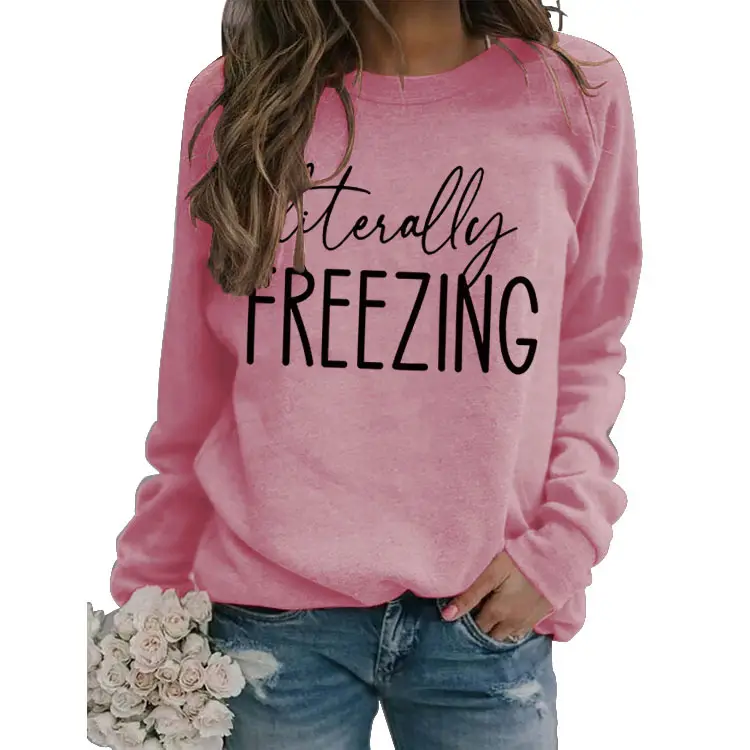 Green "Literally Freezing" Pullover Sweatshirt - Image 17