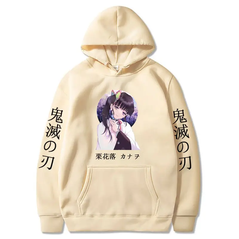 Anime Ghost Fleece Hoodie Grey Autumn Winter - Image 7
