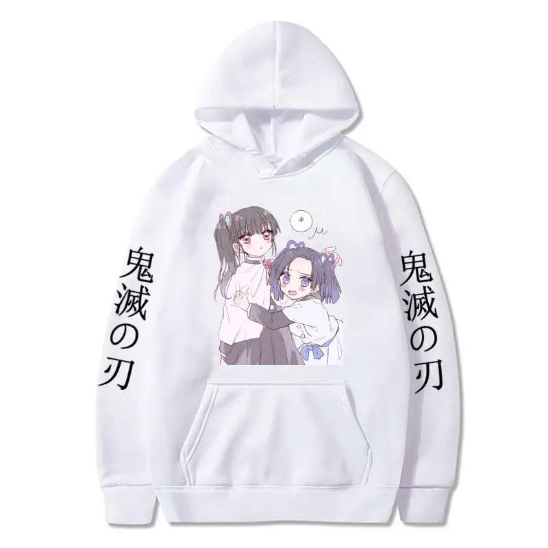 Anime Ghost Fleece Hoodie Grey Autumn Winter - Image 30