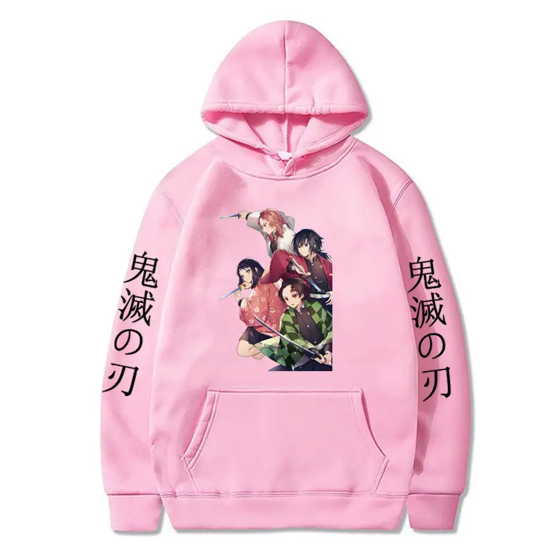 Anime Ghost Fleece Hoodie Grey Autumn Winter - Image 12