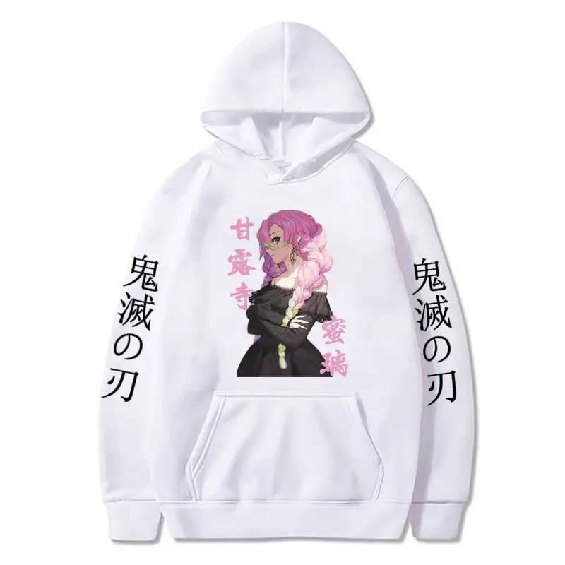Anime Ghost Fleece Hoodie Grey Autumn Winter - Image 21