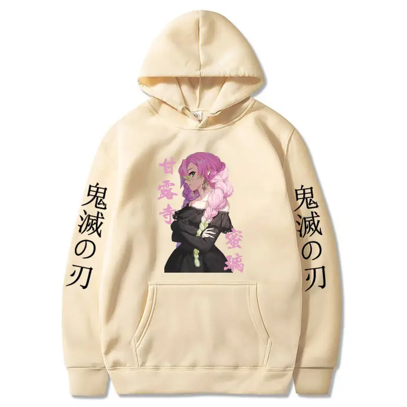 Anime Ghost Fleece Hoodie Grey Autumn Winter - Image 26
