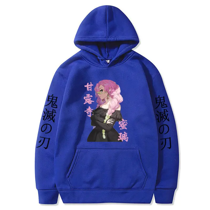 Anime Ghost Fleece Hoodie Grey Autumn Winter - Image 27