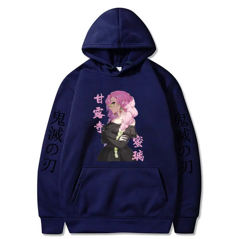 Anime Ghost Fleece Hoodie Grey Autumn Winter - Image 29