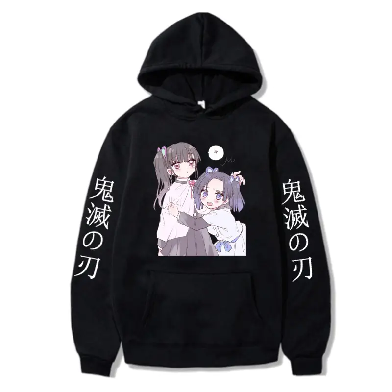 Anime Ghost Fleece Hoodie Grey Autumn Winter - Image 32