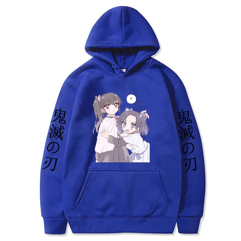 Anime Ghost Fleece Hoodie Grey Autumn Winter - Image 37