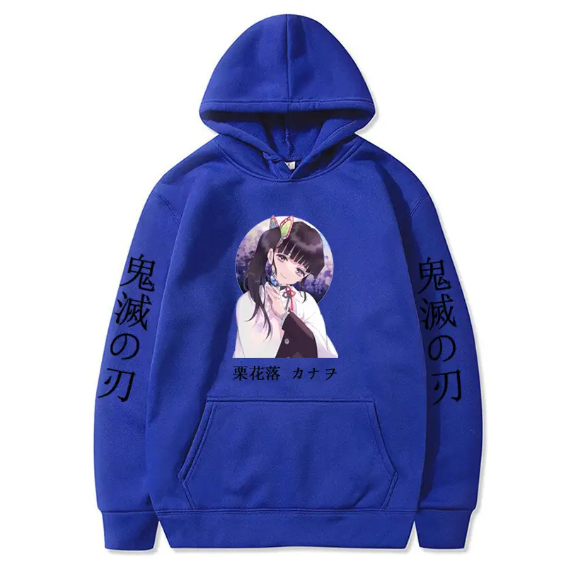 Anime Ghost Fleece Hoodie Grey Autumn Winter - Image 8