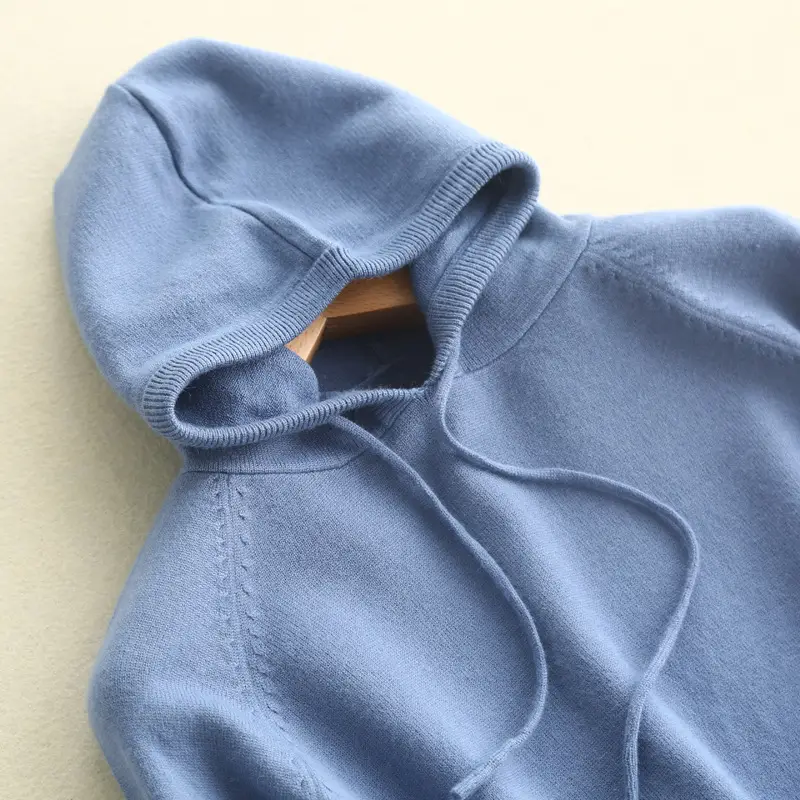 Women Pink Hooded Long Sleeve Sweater Hoodie