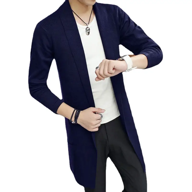 Men's Maroon Korean Style Slim Fit Windbreaker Cardigan - Image 10