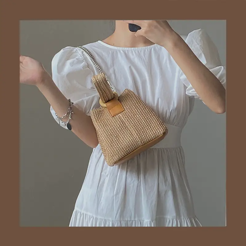 Cute Woven Straw Handbag for Girls Summer 2026 - Image 4