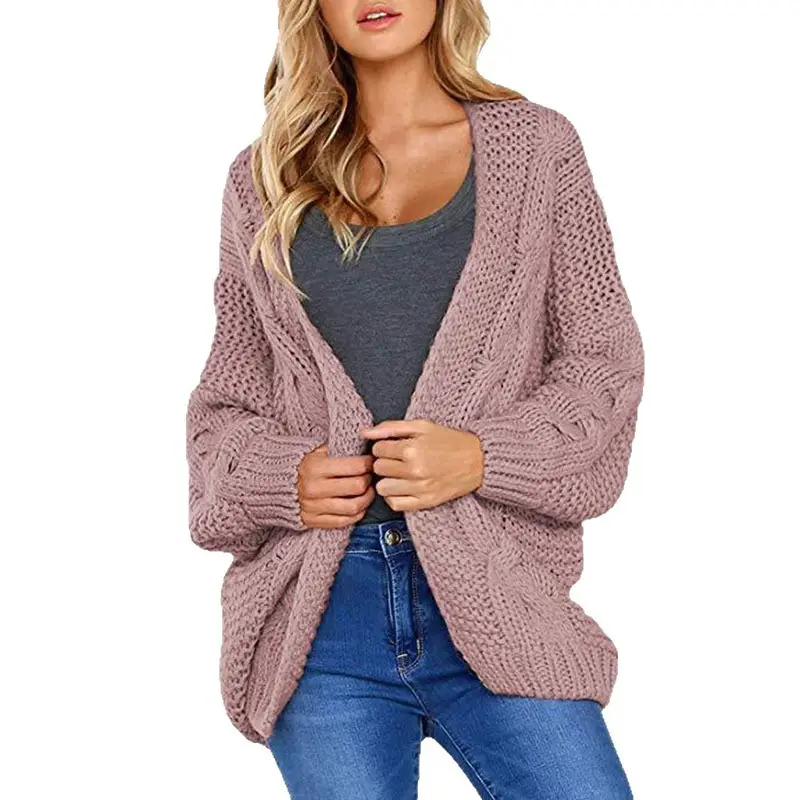 Women's Thick-Knit Twist Knit Cardigan Sweater - Image 11