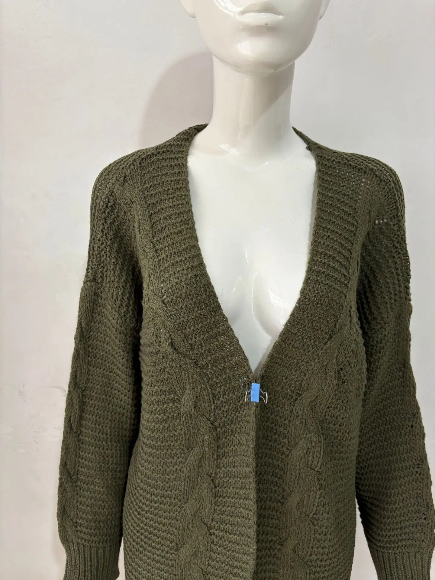 Women's Thick-Knit Twist Knit Cardigan Sweater — feature 11