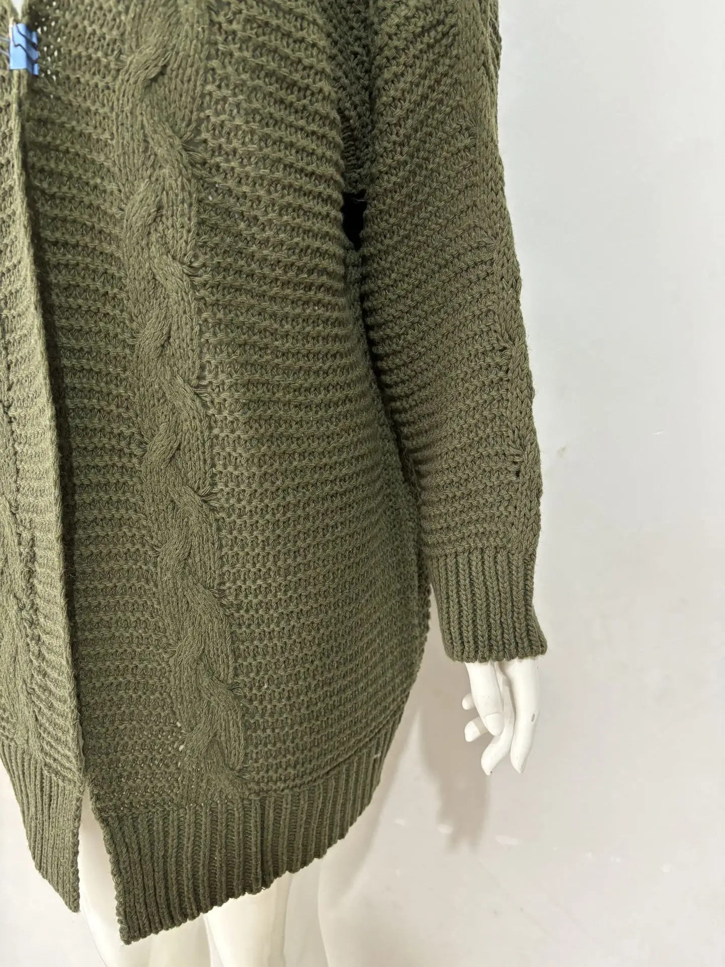 Women's Thick-Knit Twist Knit Cardigan Sweater — feature 12