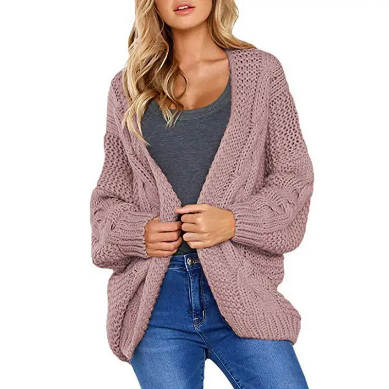 Women's Thick-Knit Twist Knit Cardigan Sweater — feature 9