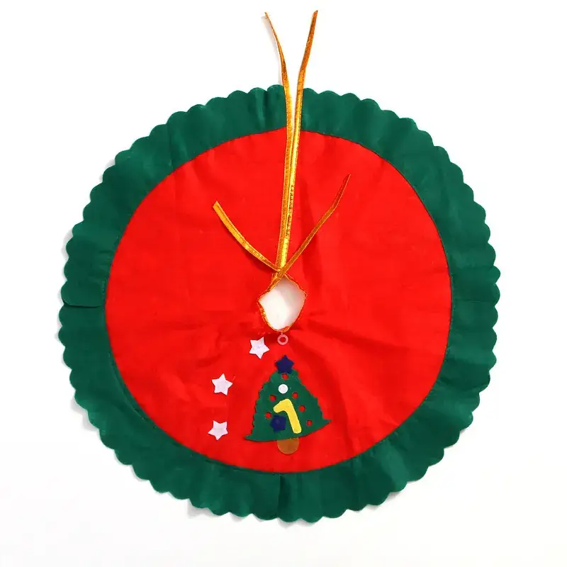 Mei Shen RQAa210 Christmas Tree Dress 60cm Small Wave Green Edge Applique Tree - Image 3