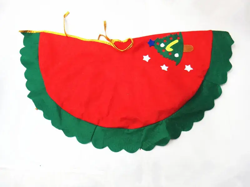 Mei Shen RQAa210 Christmas Tree Dress 60cm Small Wave Green Edge Applique Tree - Image 5