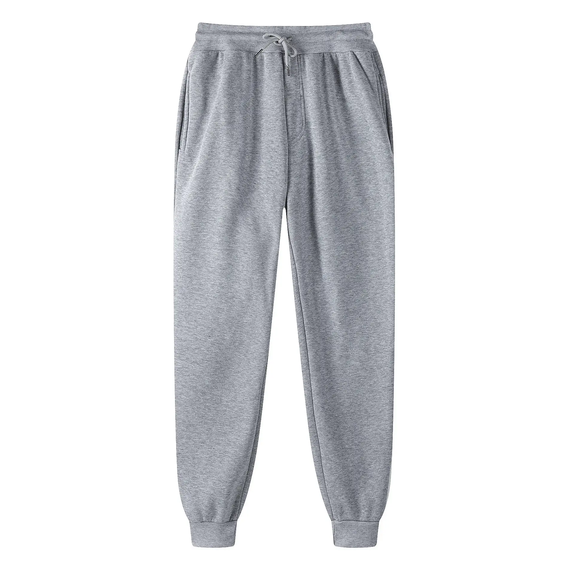 Men's Beige Cotton Sweatpants Slim Fit Casual Sports Wear — feature 5