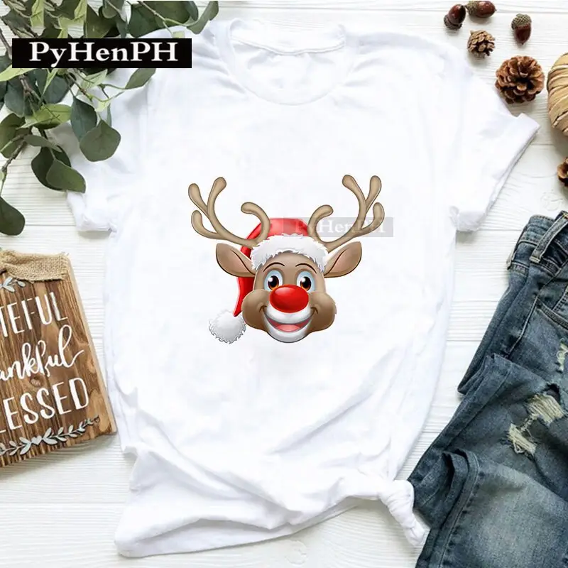 Merry Christmas T-shirt for Kids Family Photo Print White - Image 27