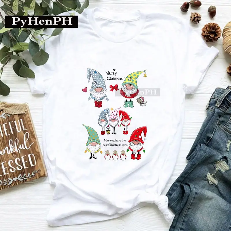 Merry Christmas T-shirt for Kids Family Photo Print White - Image 28