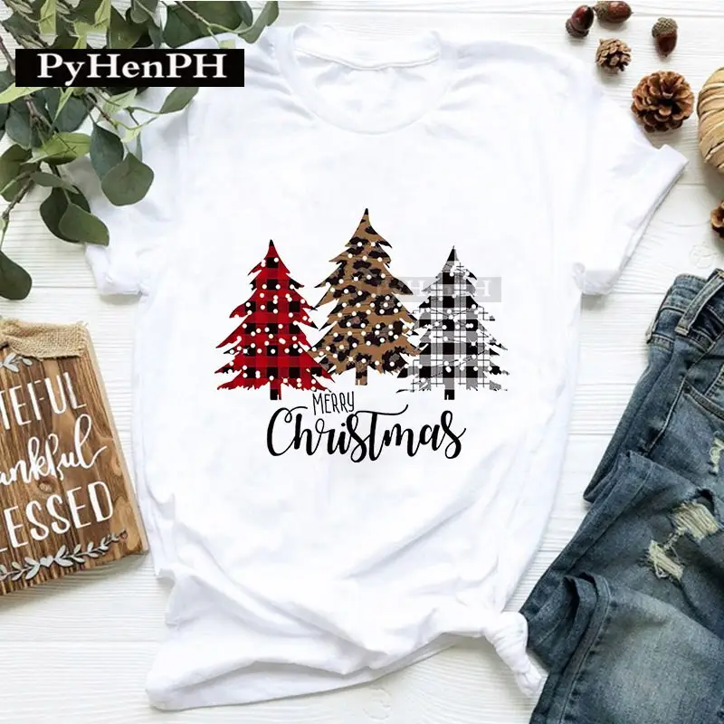 Merry Christmas T-shirt for Kids Family Photo Print White - Image 10