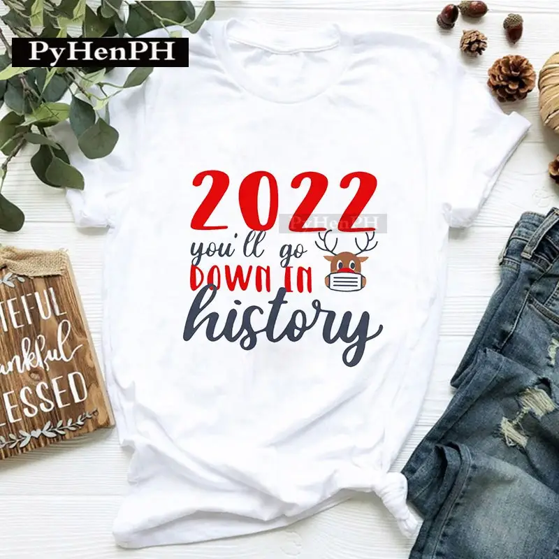 Merry Christmas T-shirt for Kids Family Photo Print White - Image 14