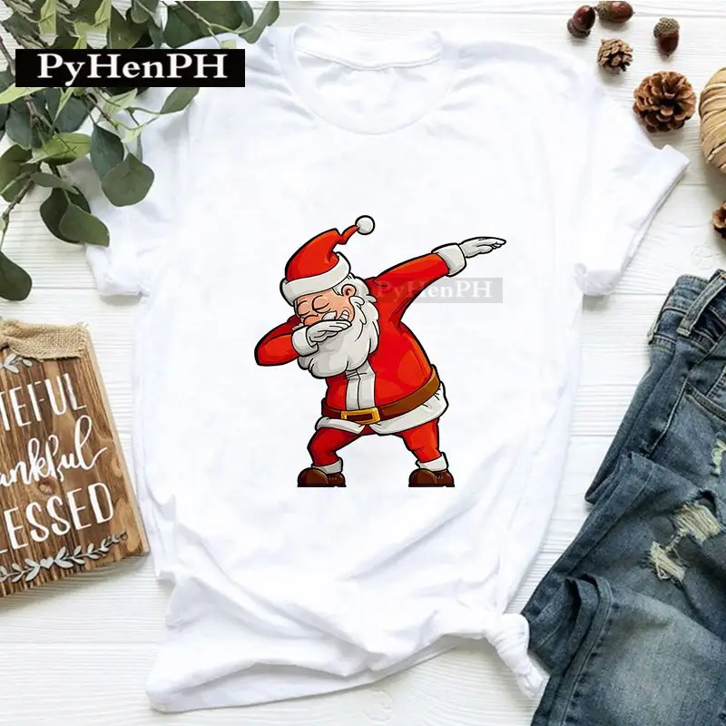 Merry Christmas T-shirt for Kids Family Photo Print White - Image 16