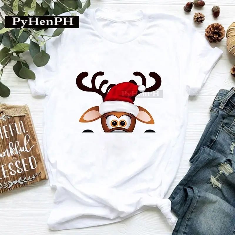 Merry Christmas T-shirt for Kids Family Photo Print White - Image 23