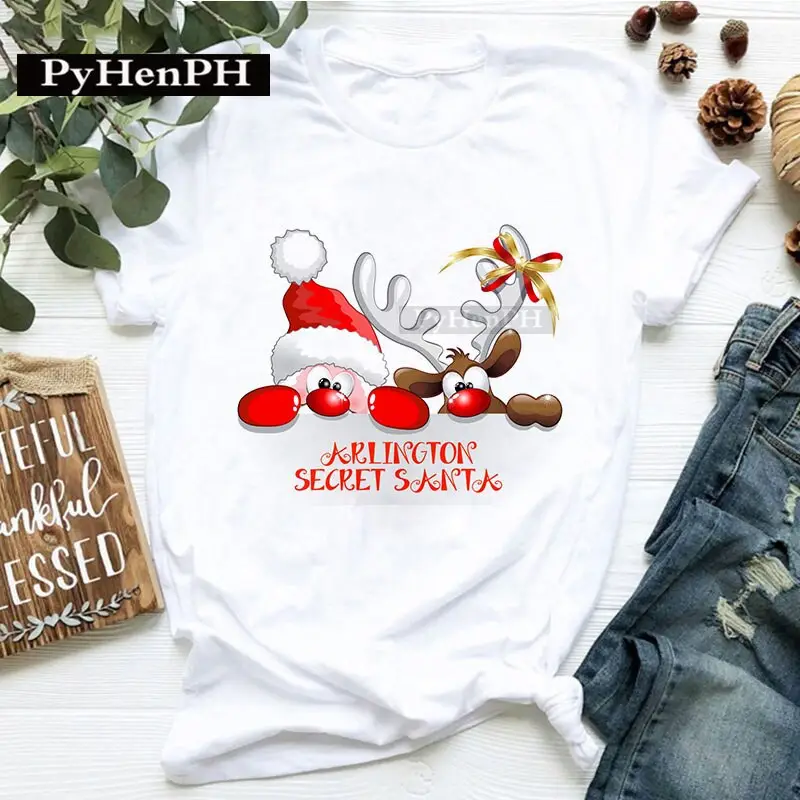 Merry Christmas T-shirt for Kids Family Photo Print White - Image 24