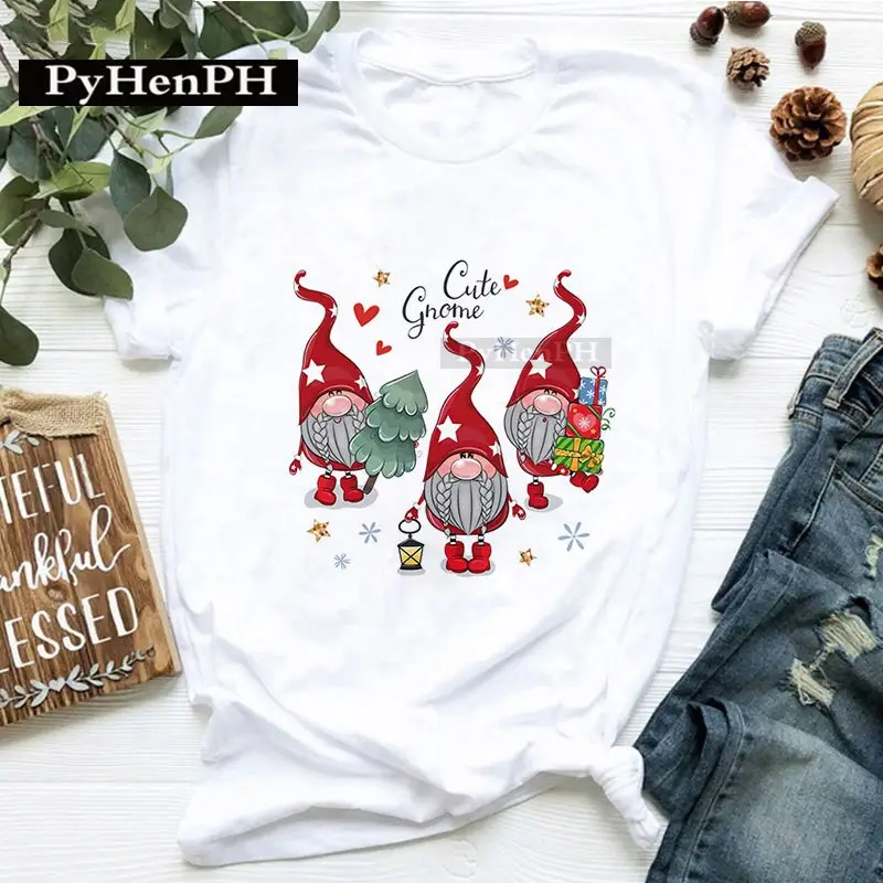 Merry Christmas T-shirt for Kids Family Photo Print White - Image 5