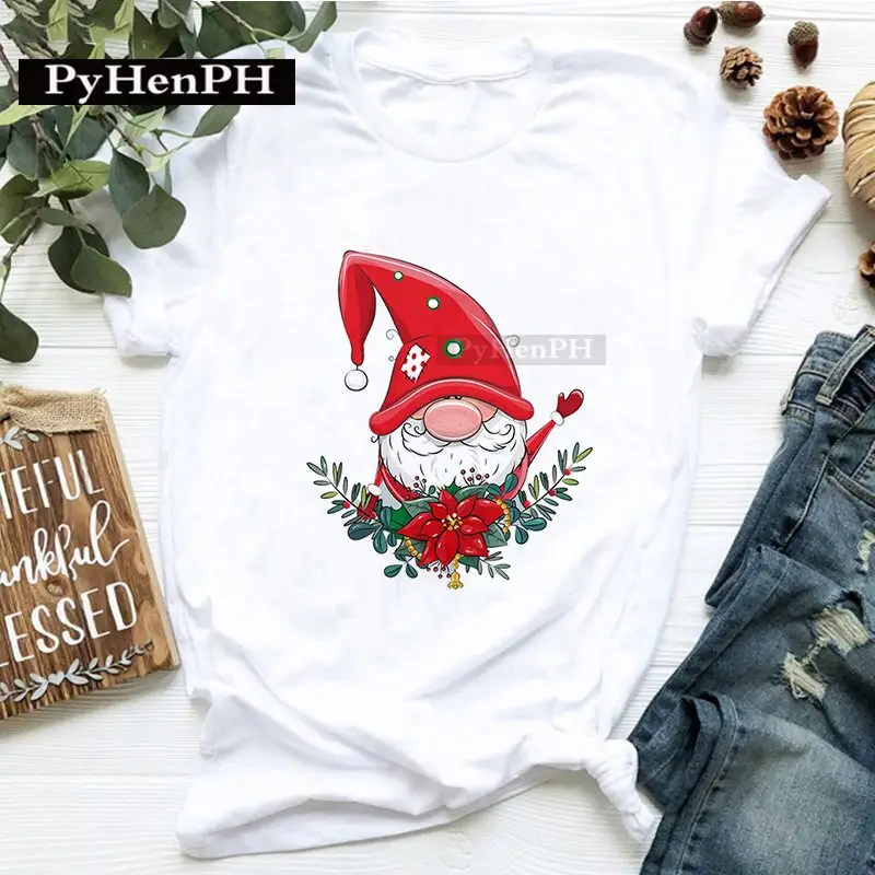 Merry Christmas T-shirt for Kids Family Photo Print White - Image 6
