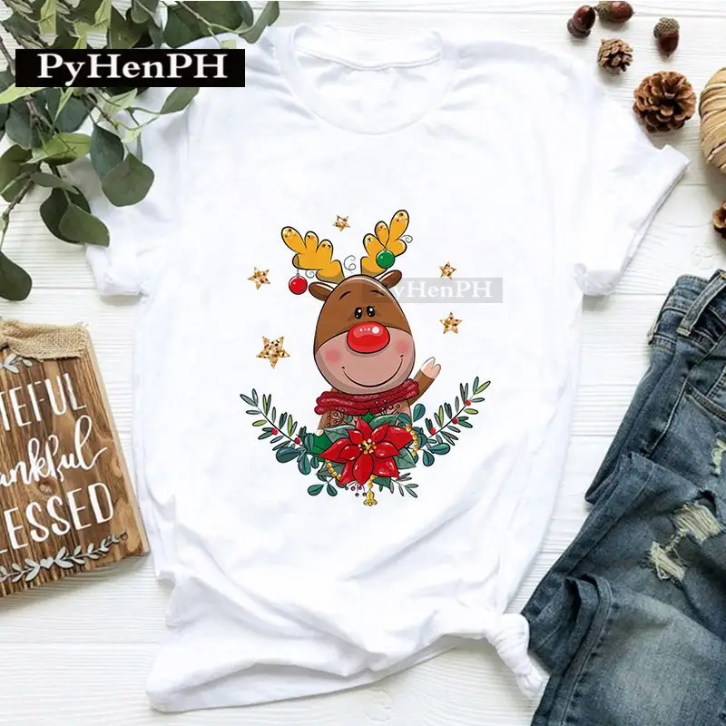 Merry Christmas T-shirt for Kids Family Photo Print White - Image 8