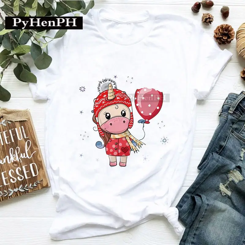 Merry Christmas T-shirt for Kids Family Photo Print White - Image 9