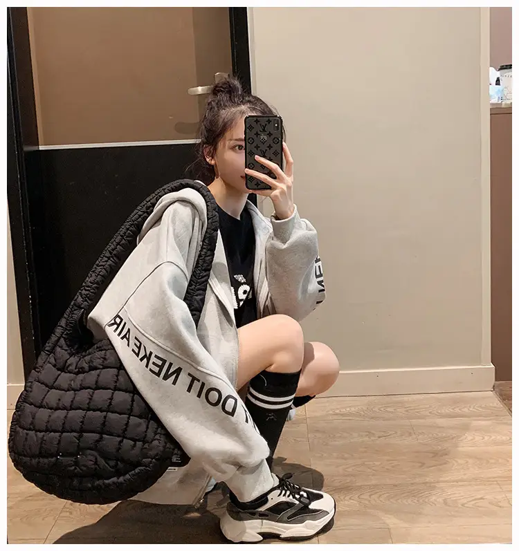 Women's Korean Style Loose Fit Cardigan Sweatshirt Set — feature 14